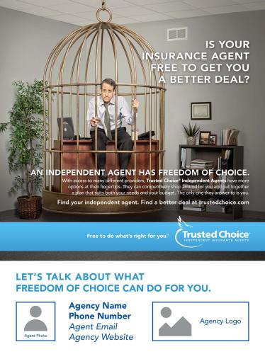 man trapped in birdcage