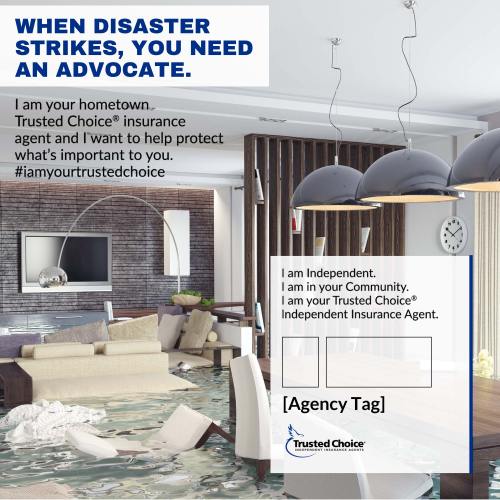 Flooded living room