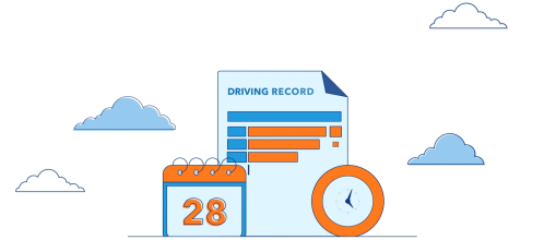 Image depicting auto insurance and a driving record
