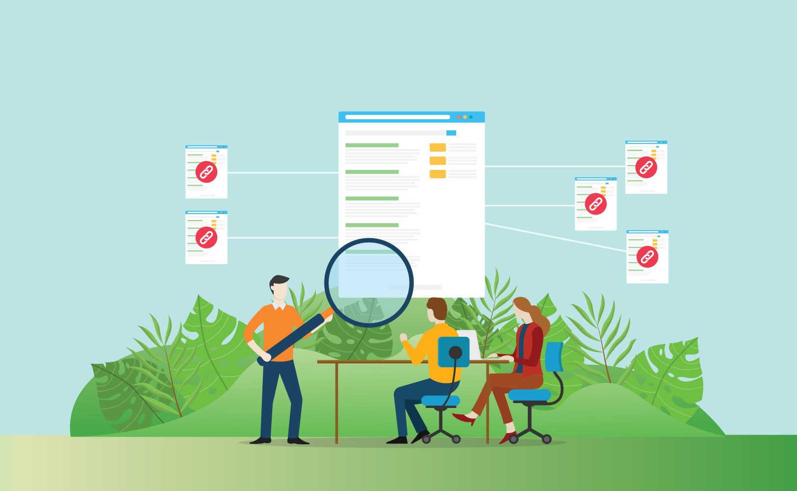 Websites linking to one another