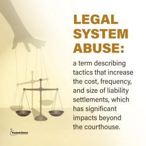 Legal System Abuse definition graphic