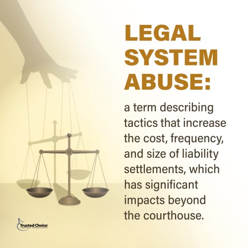Legal System Abuse definition graphic